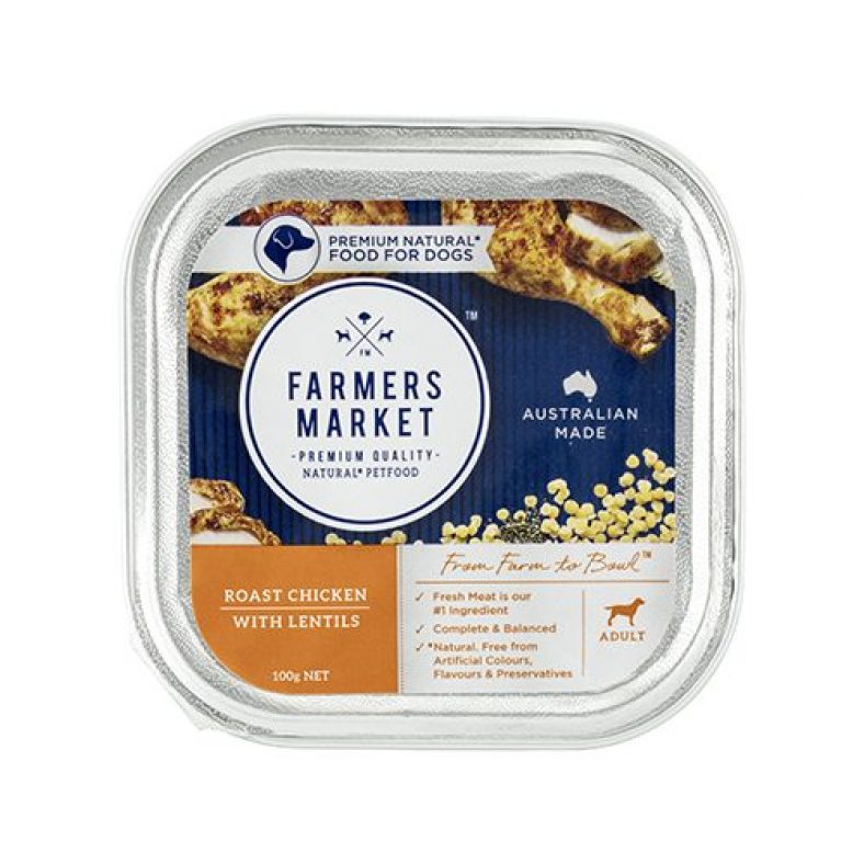 Farmers Market Roast Chicken with Lentils Wet Dog Food